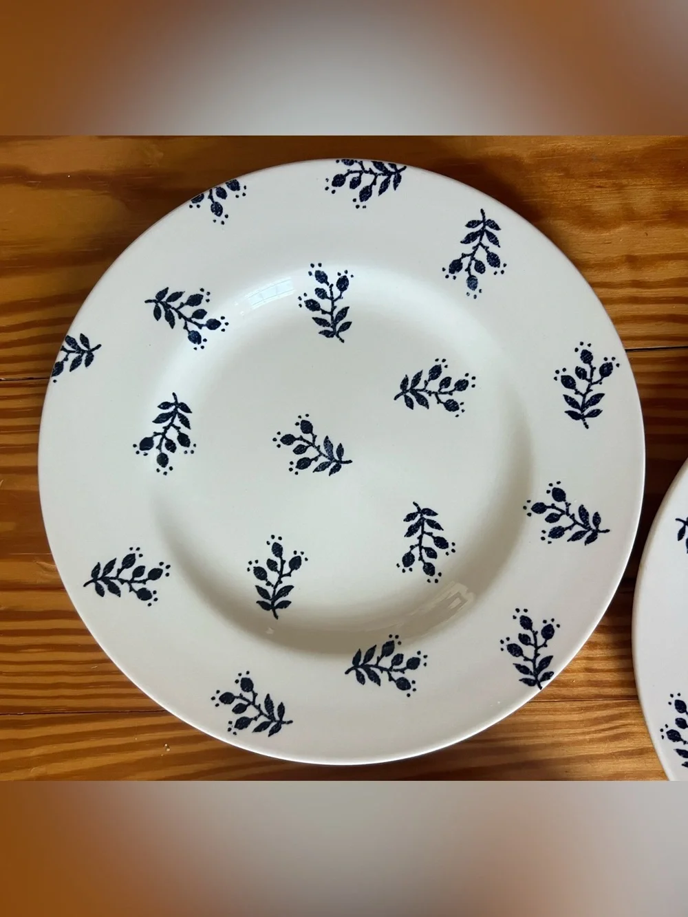 Ralph Lauren Denimware Kate Reverse 6 Pc Set 3 Plates 3 Soup Pasta Bowls England